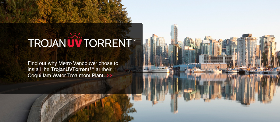 TrojanUV was selected by Metro Vancouver to provide the UV drinking water disinfection system for the Coquitlam UV Disinfection Project. Trojan will be supplying TrojanUVTorrent reactors, equipped with revolutionary TrojanUV Solo Lamp Technology.