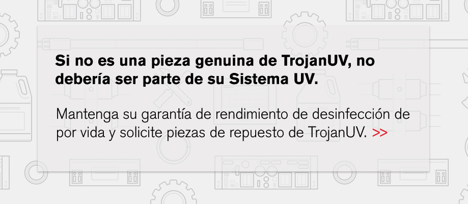 Cada componente de los sistemas TrojanUV ha sido desarrollado a través de una extensa investigación, diseño y validación para proporcionar un rendimiento confiable.