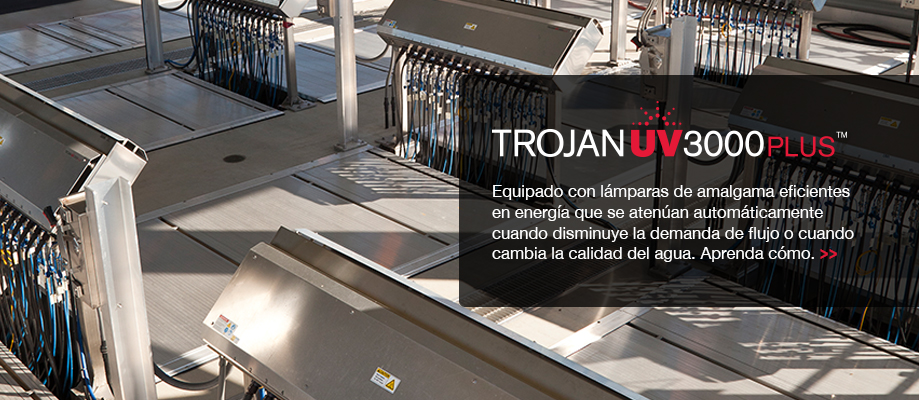 El TrojanUV3000Plus es una de las razones por las cuales el tratamiento con UV es ahora una tecnología estándar en el tratamiento de aguas residuales